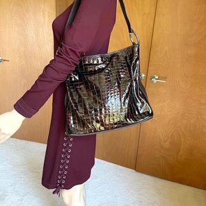 Brighton patent leather shoulder bag
